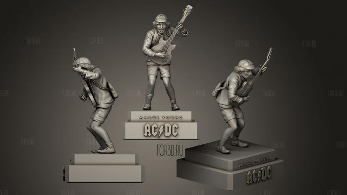 Angus young ACDC stl model for CNC